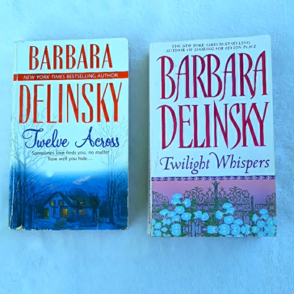 2 1980's Barbara Delinsky paperback books, Twelve Accross & Twilight Whispers